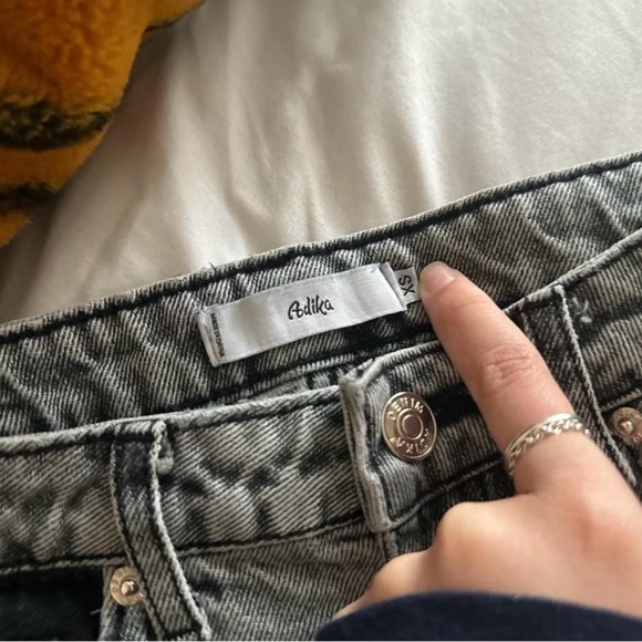 edikted straight leg jeans black and grey - Picture 6 of 6